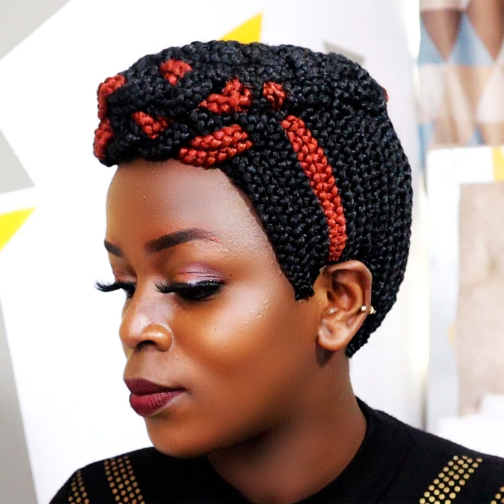 Up Crossing Cornrows Braided Wig BCA023