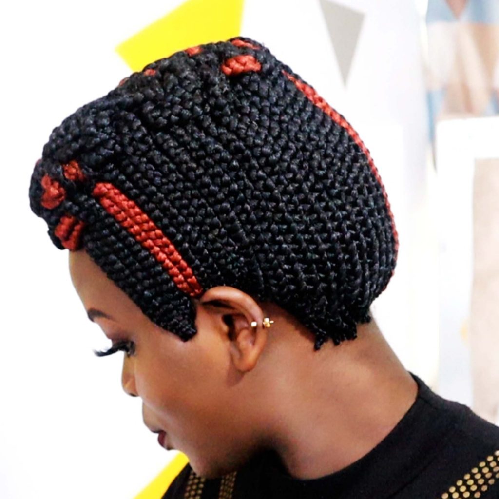 Up Crossing Cornrows Braided Wig BCA023 - Image 4