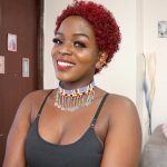 Red Short Curly Afro Wig Real Human Hair Wig Black Women Wigs - Image 8