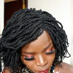 Short Kinky Twisted Wig black TW004 - Image 4