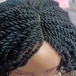 Short Kinky Twisted Wig black TW004 - Image 3