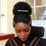 Ponytail Braided Afro Wig CCA0864 black and 27