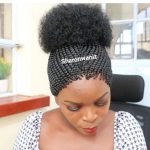 Ponytail Braided Afro Wig CCA0864 black