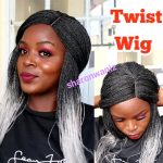 Straight Twisted wig  colour black and Grey TGR00678