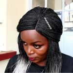 Straight Twisted wig  colour black and Grey TGR00678 - Image 2