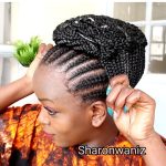 Up Crossing Braided Wig  BCA023 Black and Black Grey Highlights - Image 11