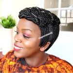 Up Crossing Braided Wig  BCA023 Black and Black Grey Highlights - Image 3