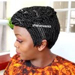 Up Crossing Braided Wig  BCA023 Black and Black Grey Highlights