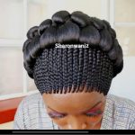 All black Pinnapple Coil Braided Wig CGN07353