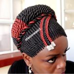 Side braids with Back Twist Braided Wig BCA022 350 and black - Image 7