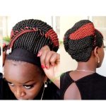 Side braids with Back Twist Braided Wig BCA022 350 and black - Image 4