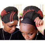 Side braids with Back Twist Braided Wig BCA022 350 and black