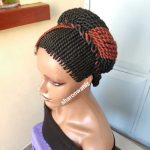 Side braids with Back Twist Braided Wig BCA022 350 and black - Image 3