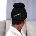 Short  bun Ponytail Braided Wig BGN059 Nf  black - Image 12