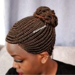 Updo Fringe Short Ponytail Braided Wig BGN034 colour 230 No Babyhair - Image 14