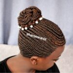 Updo Fringe Short Ponytail Braided Wig BGN034 colour 230 No Babyhair - Image 13