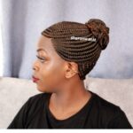 Updo Fringe Short Ponytail Braided Wig BGN034 colour 230 No Babyhair - Image 6
