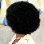 Short 70s Afro Wigs for Black Women, Semi human Short Wig for Women Bouncy and Soft Natural Looking Black. DAA001 - Image 3