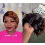 6 INCH HUMAN HAIR WIG BODY WAVE SHORT HAIR CUT COLOUR 230 - Image 2