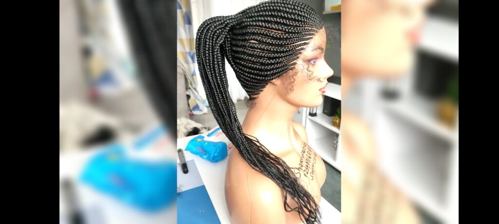 Small Conrow Long ponytail Braided Wig bnj83193 - Image 9