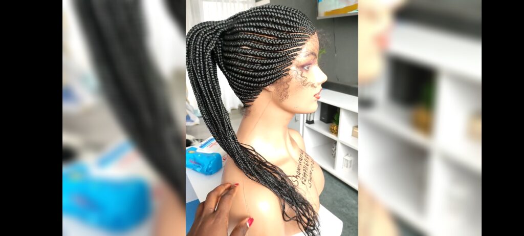 Small Conrow Long ponytail Braided Wig bnj83193 - Image 3