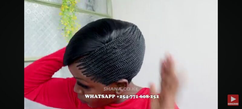 Side fringe Braided Wig for Black Women, No Frontal with No Baby Hair,Fully Handmade FT SHARONWANIZ - Image 8