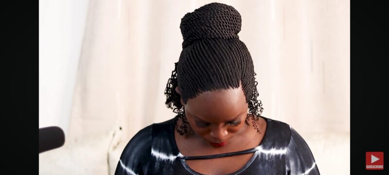 Braided Twisted Wig with Back Curly Ends | Protective Style for Natural Hair ft Sharonwanizwigs BST001 - Image 2