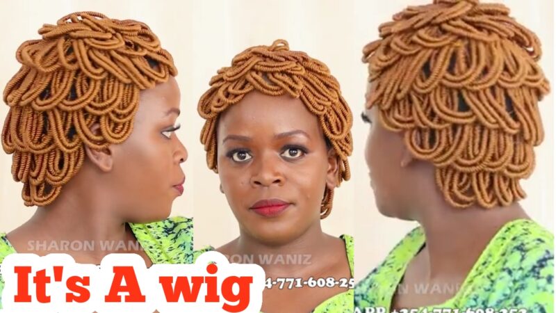 SPIRAL BRAIDED WIG No Frontal No Lace Colour 30  Wig BMN001 ft Sharonwanizwigs