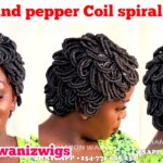 SALT AND PEPPER SPIRAL BRAIDED WIG No Frontal No Lace Colour 30  Wig BMN001 ft Sharonwanizwigs