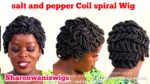 SALT AND PEPPER SPIRAL BRAIDED WIG No Frontal No Lace Colour 30  Wig BMN001 ft Sharonwanizwigs