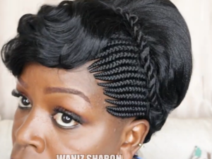 BS002 Beehive black braided body wave short weave