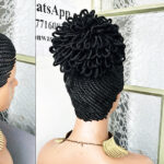 Braided updo coil ponytail / Bun Ready To wear wig BS09512