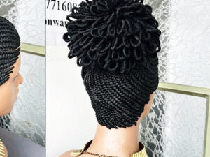 Braided updo coil ponytail / Bun Ready To wear wig BS09512