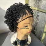 Frontal braided back coil  Wig BS007832